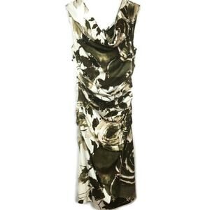 Talbot Runhof ruched floral bodycon dress …